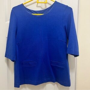 Club Monaco Women Blue Top Blouse Small